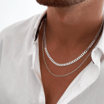 cadena plata hombre