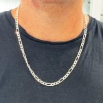 collar hombre plata