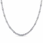 collar hombre plata