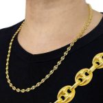 collar oro hombre