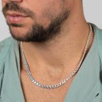 collar plata hombre