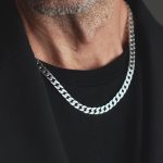 collar plata hombre